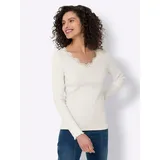 Heine V-Shirt in ecru | Gr.: 42