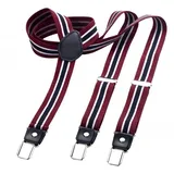 DonDon Hosenträger DonDon® Herren Hosenträger schmal 2,5 cm 3 Clips in Y-Form elastisch (1-St) Y-Form, verstellbar mit Clipverschluß, elastisch, schmal 2.5 cm bunt|rot|schwarz