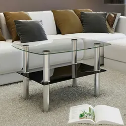 vidaXL Couchtisch Glas 2 Ebenen