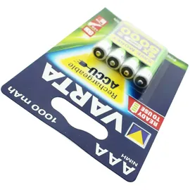 Varta Power Accu NiMH Akku AAA Micro 1000 mAh 4er Pack