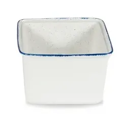 Churchill 4 x Buffetschale quadratisch 18cm STONECAST HINTS indigo