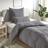 Musselin anthrazit 155 x 220 cm + 80 x 80 cm