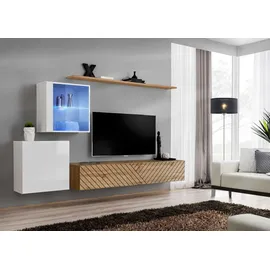 99rooms Swotch XV L Wohnwand Wotan Eiche Weiß