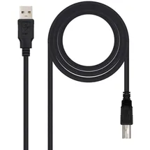NANOCABLE USB-A auf USB-B 3 m Schwarz