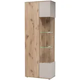 inn.furn Vitrine Stauraumvitrine 70 x 40 x 197 cm Beige