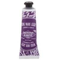 Institut Karité Light Hand Cream Lavender & Shea Feuchtigkeitsspendende Handcreme 30 ml für Frauen