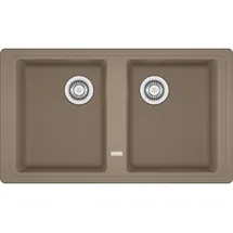 Franke BFG 620-86 links Einbauspüle Cashmere Excenterbetätigung 860 x 500 mm