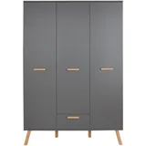 trendteam Kleiderschrank Mats 130 x 190 cm Dekor Grau