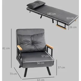 Homcom Sessel, LxBxH: 63 x 73 x 81 cm