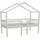 Vipack Hausbett Forrest 90 x 200 cm Buche massiv weiß lackiert