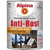 Alpina Anti-Rost Metallschutz-Lack 2,5 l hammerschlag silber