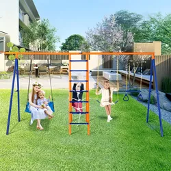 VEVOR Schaukel-Sets Schaukel Schaukelsitz A-Rahmen 200kg Garten Outdoor 6 in 1
