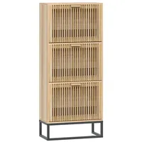 VidaXL Schuhschrank 52x25x120 cm Holzwerkstoff