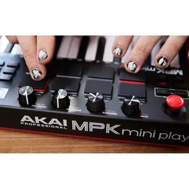 Akai MPK Mini Play MK3 - MIDI Controller mit Eingebautem Lautsprecher und Sounds, Dynamische Klaviatur, MPC Pads, Software und Native Instruments Sound Package