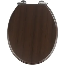 WC-Sitz WENKO "Wenge", braun (dunkelbraun), MDF - Mitteldichte Holzfaserplatte, WC-Sitze, Mit Absenkautomatik