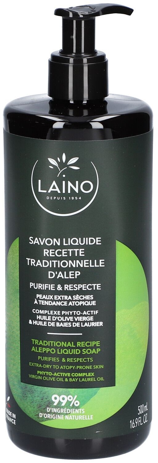 LAINO Savon liquide Recette Traditionnelle d'Alep 500 ml savon liquide