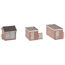 Blanco 3 Trafostationen Backstein 120239 H0