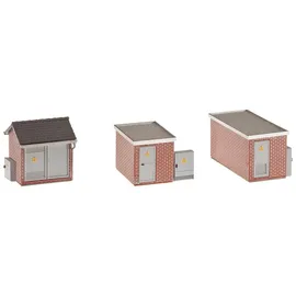 Blanco 3 Trafostationen Backstein 120239 H0