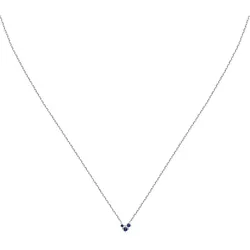 Live Diamond Kette blau, weißgold Damen 