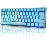 UK Layout 60% Mechanische Gaming-Tastatur Typ C verkabelt 62 Tasten LED-beleuchtete USB-wasserdichte Tastatur 14 Chroma RGB-Hintergrundbeleuchtung Anti-Ghosting-Tasten für Computer/PC/ Lapto /MAC
