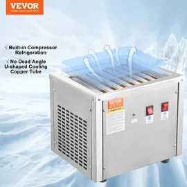 Vevor Maschine für frittierte Eisrollen, 28 x 24 x 2 cm Pfanne zum Frittieren von Eis, Eismaschine mit Kompressor und 2 Schabern, zur Herstellung ...