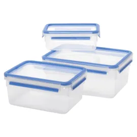 Emsa Clip & Close rechteckig blau 1,0 l / 2,3 l / 3,7 l 3-teilig