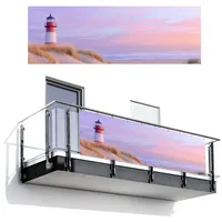 MuchoWow Balkon-Sichtschutz, Hellrosa, Kunststoff, Rechteckig, 300x100 cm, Sonnen- & Sichtschutz, Sichtschutz Garten, Balkon Sichtschutze