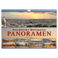 Calvendo Europäische Metropolen - Panoramen (Wandkalender 2026 DIN A4