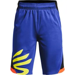 Under Armour Boys' Curry Splash Shorts versa blue yellow ray (486-705) S