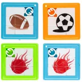 IDENA Partyspaß Schiebepuzzles, 4 Stück