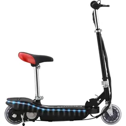 E-Scooter mit Sitz und LED 120 W Schwarz