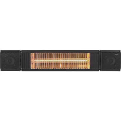 Infrarotstrahler Heat and Beat mit Bluetooth Lautsprecher und LED-Hintergrundbeleuchtung (Ausführung: Heizstrahler Head and Beat schwarz 2000W)