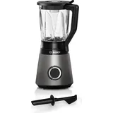 Bosch Standmixer, Smoothie Maker, 30,000 U/min, 1200 W, verbesserte Version, Europe, Edelstahl-Messer, 1,5l Glasbehälter, spülmaschinenfeste - Silber