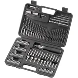 DEWALT 109-tlg. Bohrer- und Bit Set (zum Einsatz auf Bohr- und Schlagbohrmaschinen, inkl. Holz-, Stein- und Metallbohrer, umfangreiches Bit Sortiment, Steckschlüsseln, Ratsche), DT0109-QZ