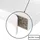 Belini Eckschrank 90 x 82 x 90 cm Silber