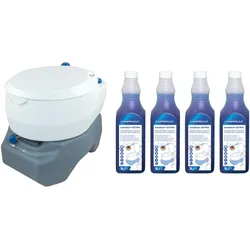 Campingaz Antimikrobielle Toilette 20 Liter Portable Campingtoilette + 4x Instab...