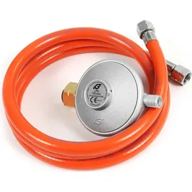 Wiltec Gasdruckminderer Italien, Gasdruckregler 700mbar 1,5m Gasschlauch Gas