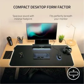 Razer Leviathan V2 X - PC-Gaming-Soundbar (mit Full-Range-Treibern, Kompaktes Format, Stromversorgung und Audio per USB Typ C, Bluetooth 5.0, Chroma RGB) Schwarz