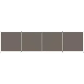 vidaXL 4-tlg. Paravent Anthrazit 698x180 cm Stoff