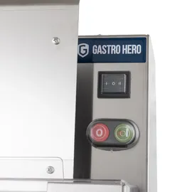 GastroHero Teigausrollmaschine PROFI 42 N mit Fußpedal Pizzateig Ausroller bis 40 cm Teigmaschine 230 V