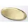 Kerzenteller oval 20 x 11 cm Metall Gold