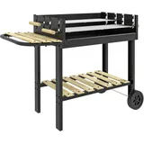 Outsunny Holzkohlegrill Campinggrill schwarz