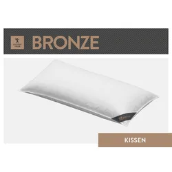 Federkissen SPESSARTTRAUM "Bronze", weiß, B:80cm L:80cm, Kopfkissen Bezug: 100% Baumwolle. Kopfkissen Füllung: 100% Federn, Kopfkissen, hergestellt in Deutschland, allergikerfreundlich