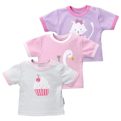 Baby Sweets Langarmshirt T-Shirt Katze, Little Cupcake (1-tlg) grau|lila|rosa 56 (Neugeborene)