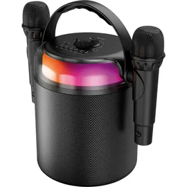 Ledwood Ledwood, Bluetooth Karaoke Lautsprecher 120W mit 2 kabellosen Mikrofonen, Schwarz