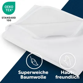 Blumtal Matratzenschoner 2er Set 90 x 200 cm weiß