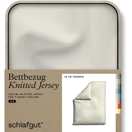 schlafgut Knitted Jersey Uni Gelb 140 x 200 cm + 80 x 80 cm
