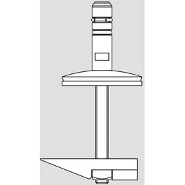 Pressalit Universal-Scharnier DE4999 Edelstahl, für WC-Sitz I-Can, mit lift-off, Montage von oben