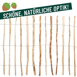 Voss.garden Staketenzaun 60cm, Gartenzaun aus Haselnuss Rollzaun Teichzaun