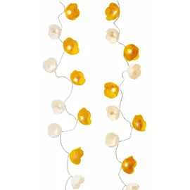 MARELIDA LED-Lichterkette Blumen 1,4 m Weiß/Gelb